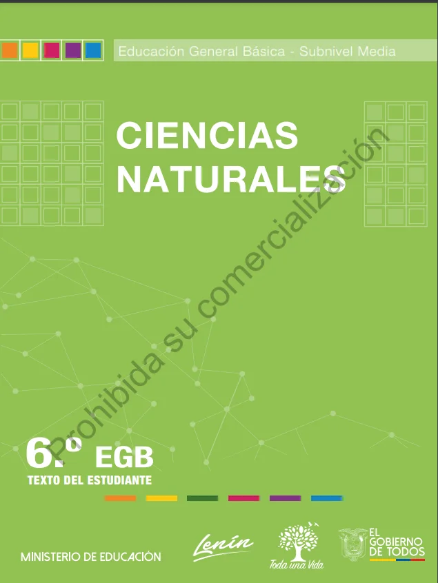 Libro de ciencias naturales sexto grado de EGB