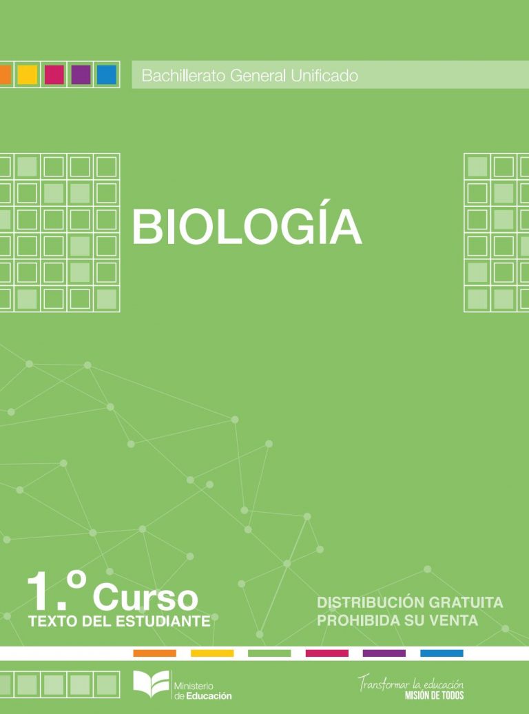 Libro de biología primer grado de bachillerato de BGU