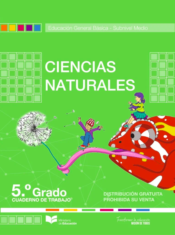 Cuaderno de trabajo de ciencias naturales quinto grado de EGB