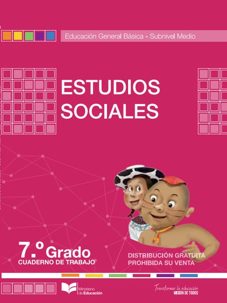 Cuaderno de trabajo de estudios sociales séptimo grado  de EGB