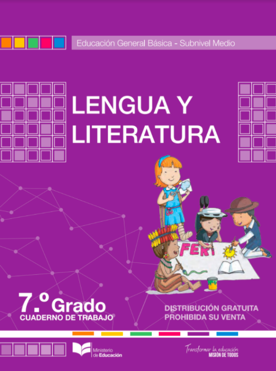 Cuaderno de trabajo de lengua y literatura séptimo grado de EGB