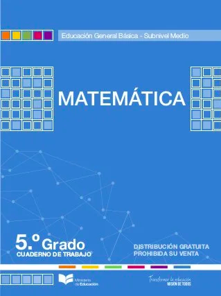 Cuaderno de trabajo de matemáticas quinto grado de EGB