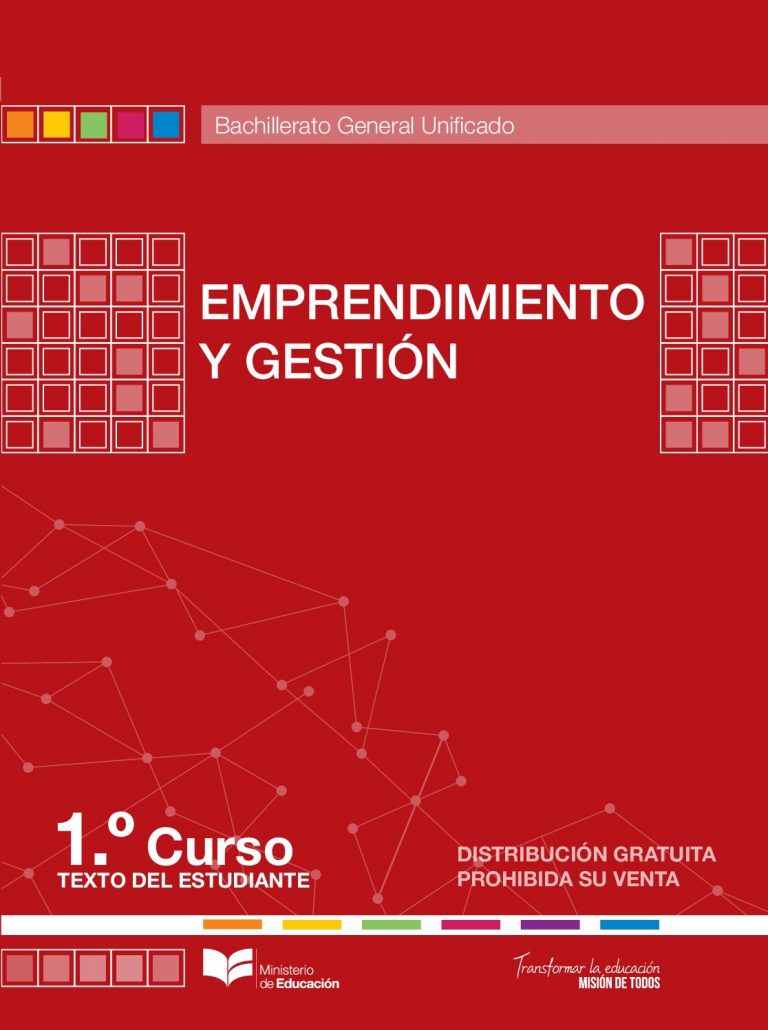 Libro de emprendimiento y gestión primer grado de bachillerato de BGU