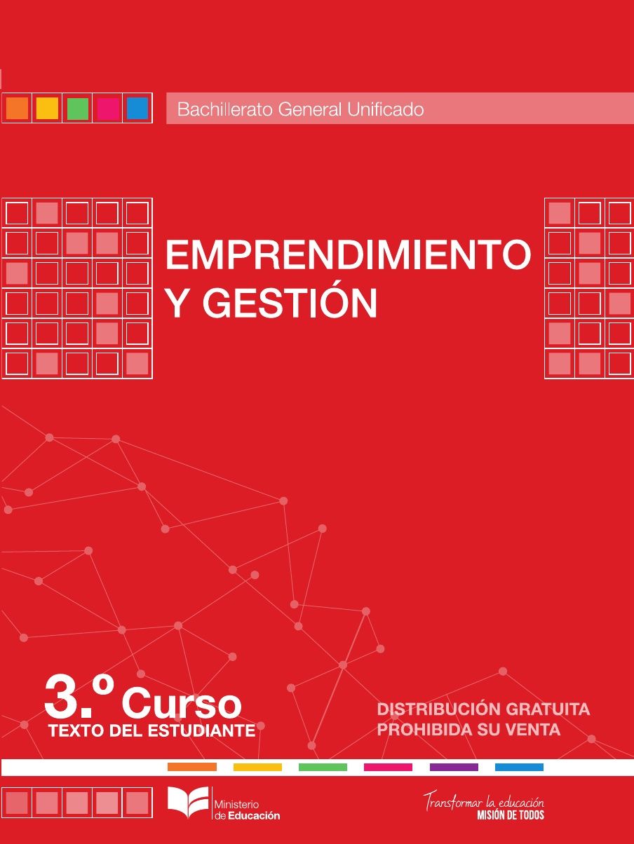 Libro de emprendimiento y gestión tercer grado de bachillerato  de BGU