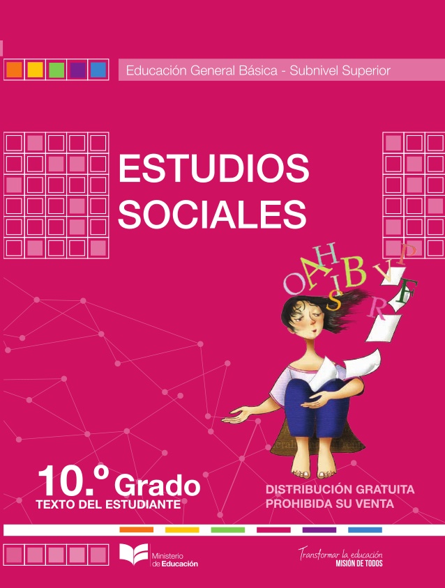 Libro de estudios sociales décimo grado  de EGB