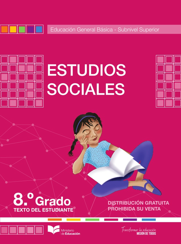 Libro de estudios sociales octavo grado  de EGB