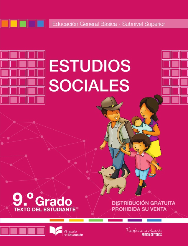 Libro de estudios sociales noveno grado  de EGB