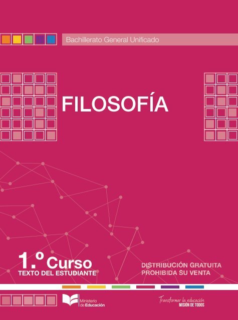 Libro de filosofía primer grado de bachillerato de BGU