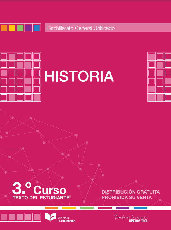 Libro de historia tercer grado de bachillerato  de BGU