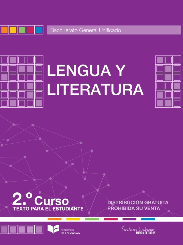 Libro de lengua y literatura segundo grado de bachillerato de BGU