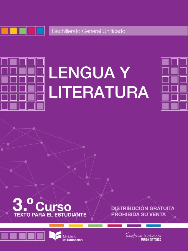 Libro de lengua y literatura tercer grado de bachillerato  de BGU