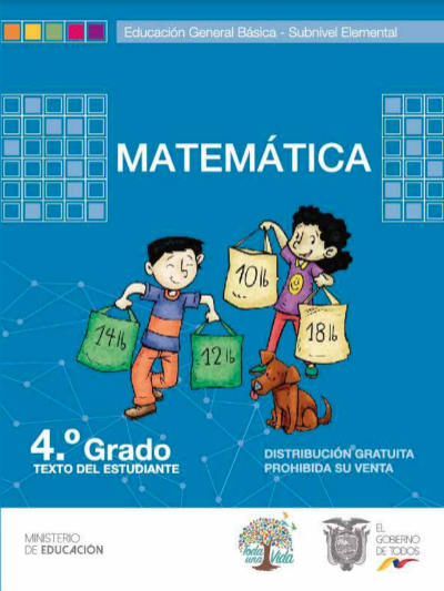 Libro de matemáticas cuarto grado de EGB